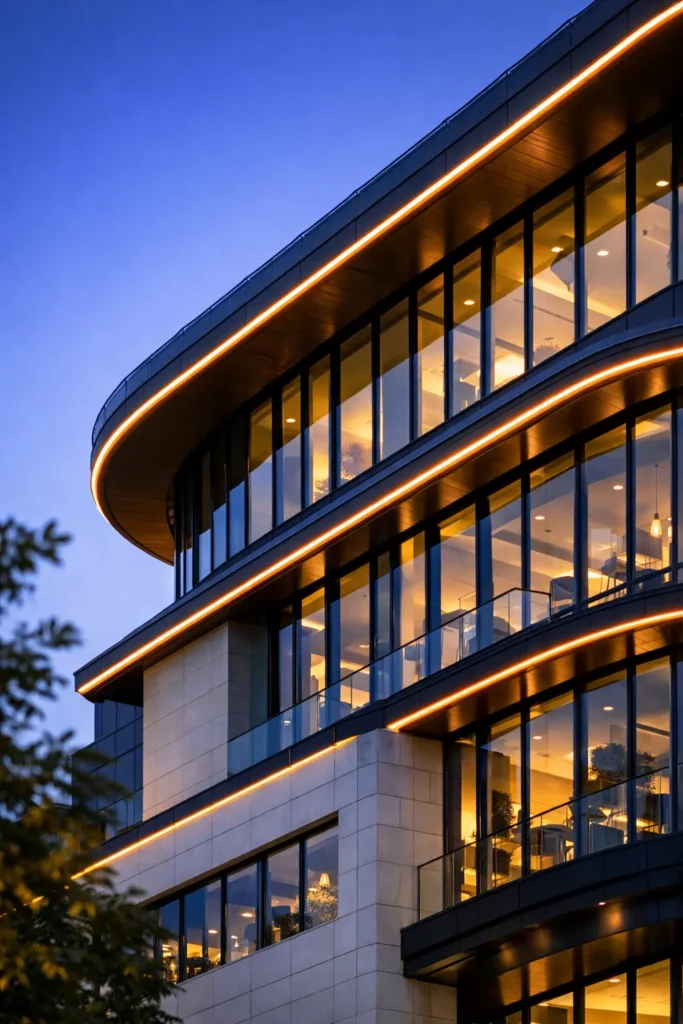 Commercial office building facade illustrating owner’s representation and stakeholder coordination for schedule-sensitive construction projects